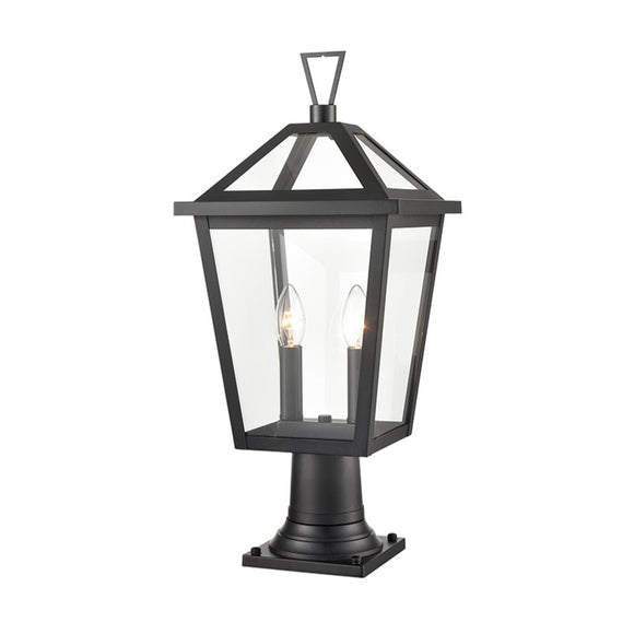 2 Light Exterior Bollard in Matt Black (0194EXT6652)