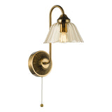 1 Light Wall Light Antique Bronze with Amber Glass(0183ERI0763)