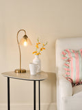 1 Light Table Lamp Antique Bronze with Amber Glass(0183ERI4263)