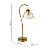 1 Light Table Lamp Antique Bronze with Amber Glass(0183ERI4263)