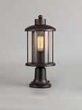 1 Light Pedestal Lamp, IP54 Antique Bronze/Clear Glass (1230EAR19C)