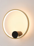 LED Integrated Wall Light - 7W Matt Black and Gold Finish (0194ECL416)