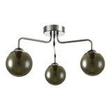 3 Light Semi-Flush Polished Chrome with Smoked Glass (0183FEY035001)