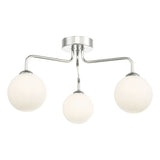 3 Light Semi-Flush Polished Chrome with Opal Glass (0183FEY035002)