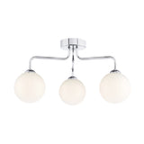 3 Light Semi-Flush Polished Chrome with Opal Glass (0183FEY035002)