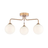 3 Light Semi-Flush Antique Bronze with Opal Glass (0183FEY036302)