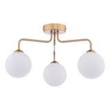 3 Light Semi-Flush Antique Bronze with Opal Glass (0183FEY036302)