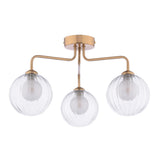3 Light Semi-Flush Antique Bronze with Clear/Opal Glass (0183FEY036320)