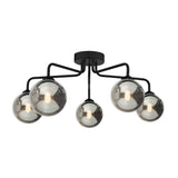 5 Light Semi-Flush Matt with Smoked Glass (0183FEY052201)
