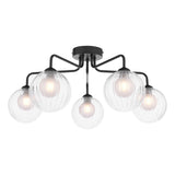5 Light Semi-Flush Matt with Clear/Opal Glass (0183FEY052220)