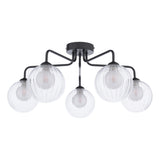 5 Light Semi-Flush Matt with Clear/Opal Glass (0183FEY052220)