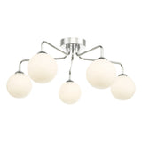 5 Light Semi-Flush Polished Chrome with Opal Glass (0183FEY055002)