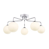 5 Light Semi-Flush Polished Chrome with Opal Glass (0183FEY055002)