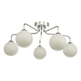 5 Light Semi-Flush Polished Chrome with Opal Glass (0183FEY055002)