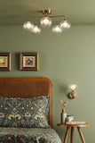 5 Light Semi-Flush Antique Bronze with Clear/Opal Glass (0183FEY056320)