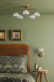 5 Light Semi-Flush Antique Bronze with Clear/Opal Glass (0183FEY056320)