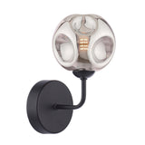 1 Light Wall Light Matt Black with Mix & Match Glass Options (0183FEY0722F)