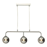 3 Light Bar Pendant Polished Chrome with Smoked Glass (0183FEY625001)