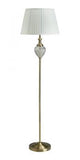 1 Light Floor Lamp Antique Brass complete with Cream Shade (1284BLAFL7514AB)