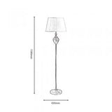 1 Light Floor Lamp Antique Brass complete with Cream Shade (1284BLAFL7514AB)