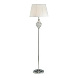 1 Light Floor Lamp Polished Chrome complete with White Shade (1284BLAFL7514CH)