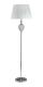 1 Light Floor Lamp Polished Chrome complete with White Shade (1284BLAFL7514CH)