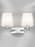 2 Light Wall Light in Chrome with Cream Shades (0194HEXFL208221123)