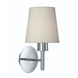 1 Light Wall Light in Chrome with Cream Shade (0194TURFL212611123)