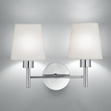 2 Light Wall Light in Chrome with Cream Shade (0194TURFL212621123)