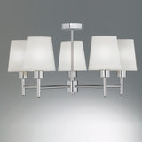 5 Light Ceiling Light in Chrome with Cream Shade (0194TURFL212651123)