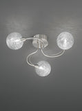 3 Light Flush Ceiling Fitting in Satin Nickel (0194GYRFL23273)