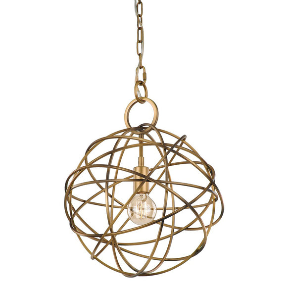 1 Light Ceiling Pendant in Matt Gold (0194ORBFL23661)