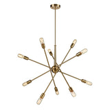 10 Light Ceiling Pendant in Old Gold (0194CENFL239810)