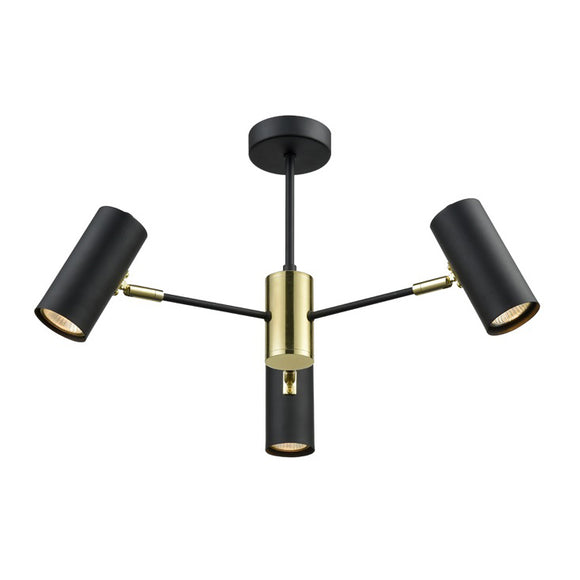 3 Light Ceiling Light Black and Gold (0194ASP24023)