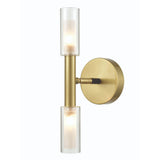 2 Light Wall Bracket in Black and Bronze (0194NANFL24352)