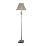 1 Light Floor Lamp in Antique Silver with Shade Soft Grey (1284LASFL303)