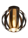1 Light Pendant 400mm in Gold and Matt Black (0194FLAPCH443)