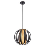 1 Light Pendant 300mm in Gold and Matt Black (0194FLAPCH442)