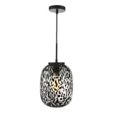1 Light Pendant Black Glass and Matt Black (0183GET0122)