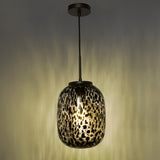 1 Light Pendant Black Glass and Matt Black (0183GET0122)