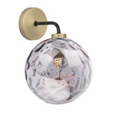1 Light Wall Light Matt Black and Antique Brass with Mix & Match Glass Options (0183LAI0754F)
