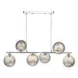 6 Light Bar Pendant Polished Chrome with Mix & Match Glass Options (0183SPI6450)