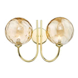 2 Light Wall Light Polished Gold with Mix & Match Glass Options (0183IJAR0935F)