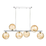 6 Light Bar Pendant Polished Chrome with Mix & Match Glass Options (0183SPI6450)