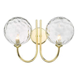 2 Light Wall Light Polished Gold with Mix & Match Glass Options (0183IJAR0935F)