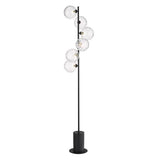 6 Light Floor Lamp Matt Black with Mix & Match Glass Options (0183SPI4922-F)
