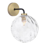 1 Light Wall Light Matt Black and Antique Brass with Mix & Match Glass Options (0183LAI0754F)
