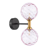 2 Light Wall Light Matt Black and Bronze with Mix & Match Glass Options (0183TAK0954F)