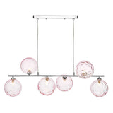 6 Light Bar Pendant Polished Chrome with Mix & Match Glass Options (0183SPI6450)