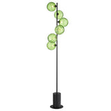 6 Light Floor Lamp Matt Black with Mix & Match Glass Options (0183SPI4922-F)